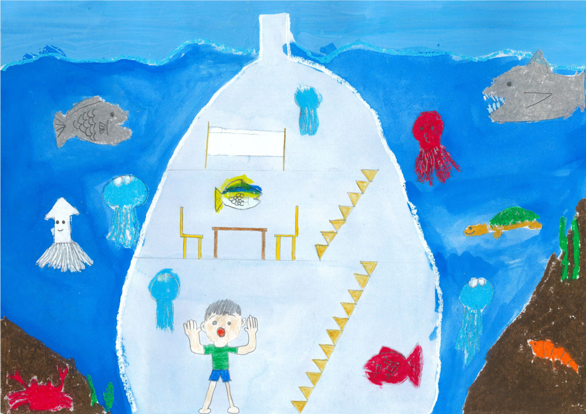 海の中のとうめいドーム