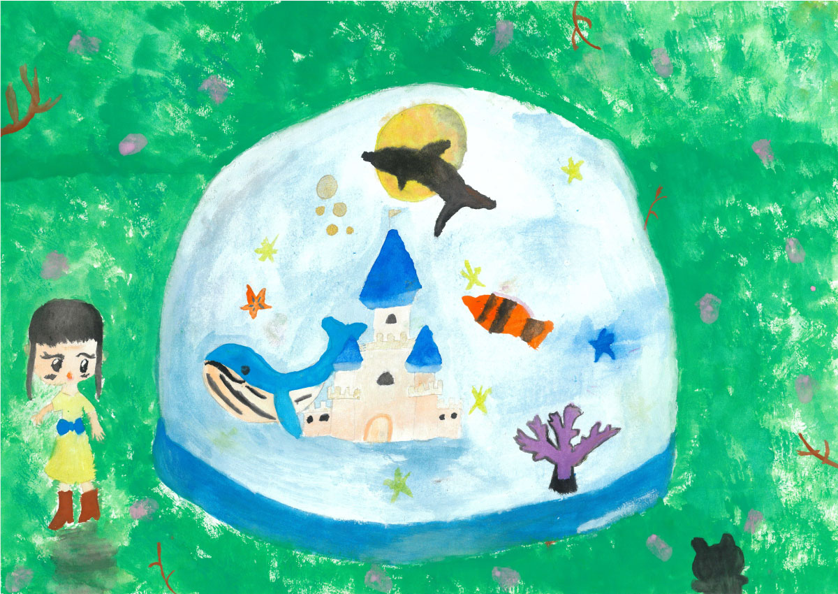 スノードームの中のお城