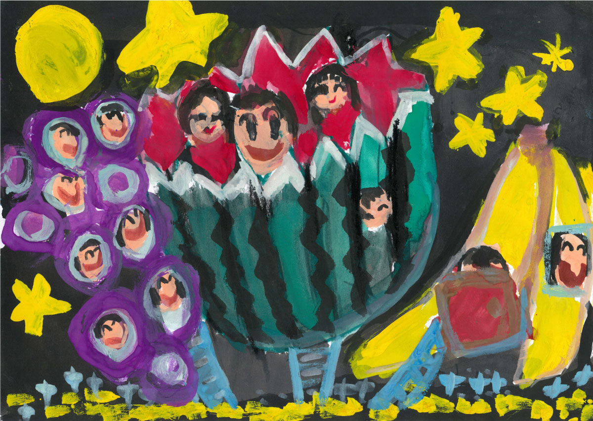 くだもののかたちの家