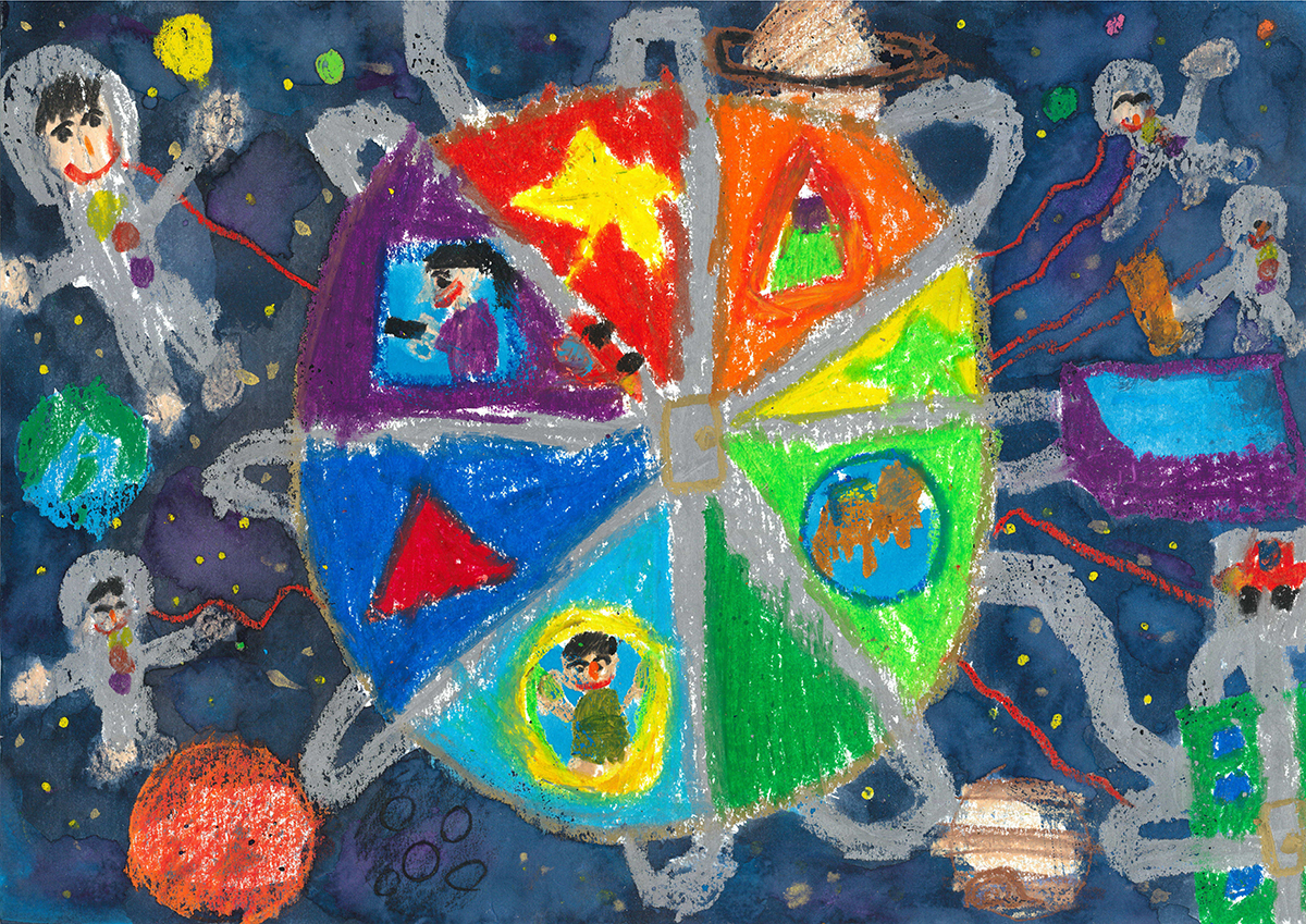 宇宙に浮かぶ惑星の家